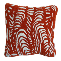 ABSTRACT DESIGN SCATTER CUSION IN BURNT ORANGE